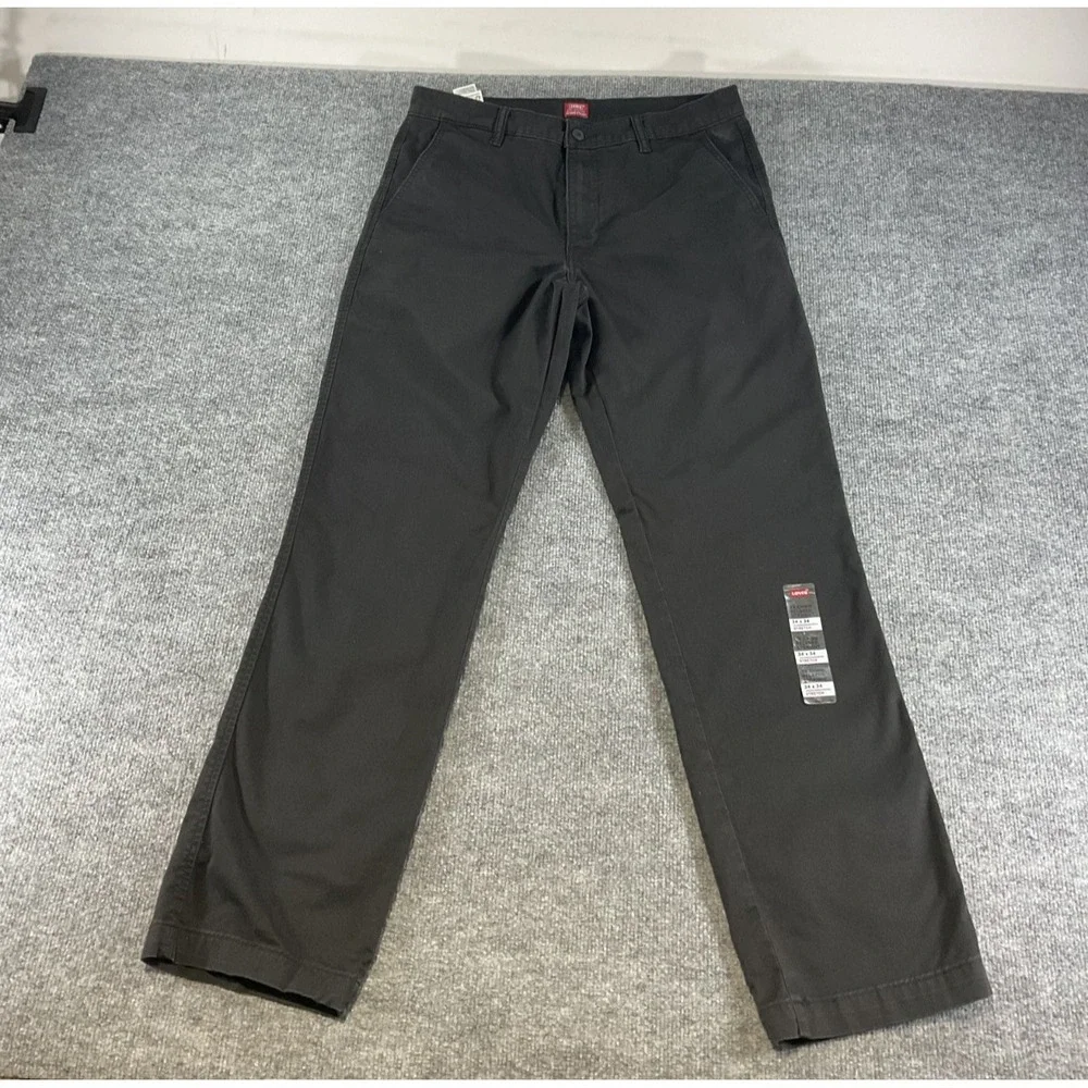 Levi's XX Chino Standard Taper 34x34 Men's Stretch Straight Pants Black New
